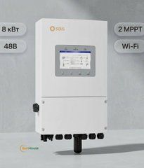 Гібридний інвертор Solis S6-EH1P8K-L-PLUS 8kW 48V 2 MPPT Wi-Fi 220V Однофазний